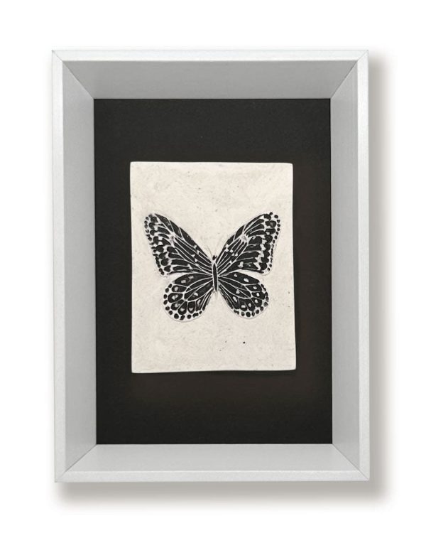 Troost geschenk vlinder as aandenken zwart